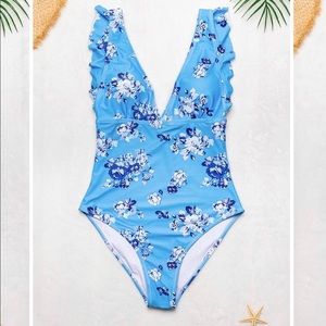Brand New XXL Issummer Floral One-piece Swimsuit
